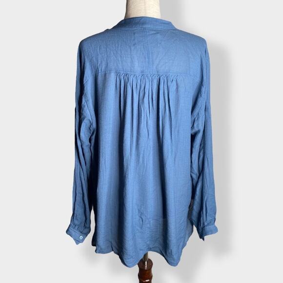 Brochu‎ Walker Jaxon Shirred Popover Oceanic Blue - Picture 5 of 7